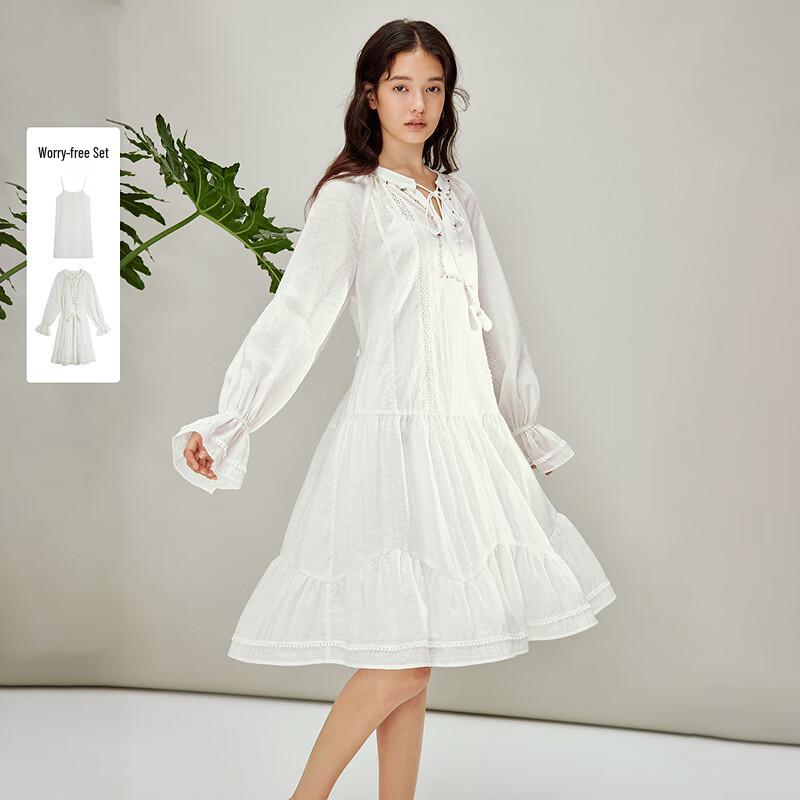 INMAN Двухкомпонентный комплект платья с оборками и завязкой на талии в виде лепестка M
INMAN Двухкомпонентный комплект платья с оборками и завязкой на талии в виде лепестка M