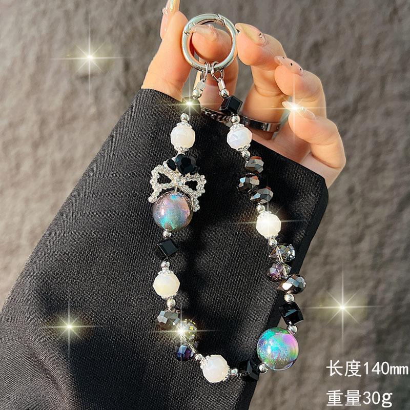 New Crown Phone Chain Premium Handmade Crystal Phone Chain Short Strap Keychain Bag Pendant 【Black】Crown Colorful
New Crown Phone Chain Premium Handmade Crystal Phone Chain Short Strap Keychain Bag Pendant 【Black】Crown Colorful