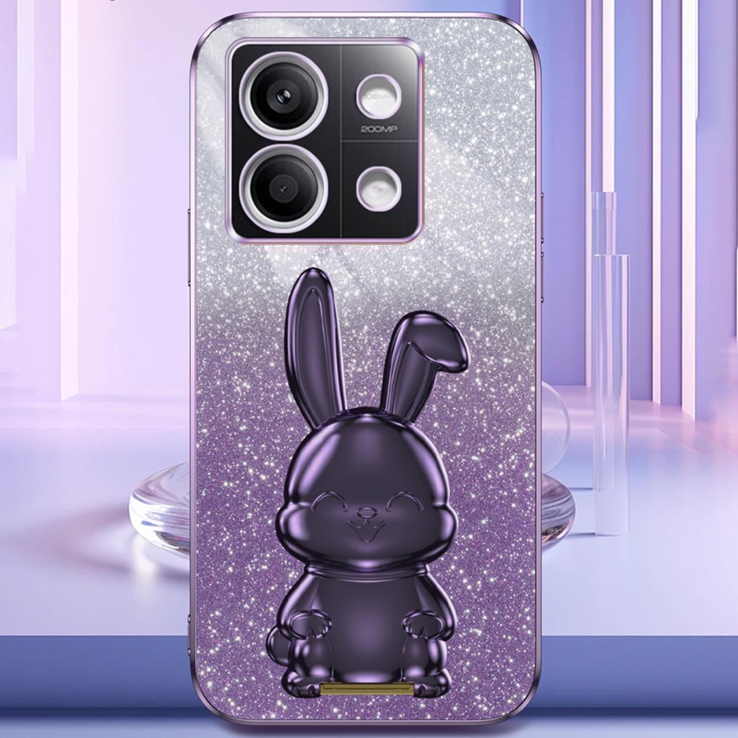 For Xiaomi Redmi Note 13 5G Case Glitter Cartoon Rabbit Anti-fall Phone Cover with Pull-out Kickstand Purple
For Xiaomi Redmi Note 13 5G Case Glitter Cartoon Rabbit Anti-fall Phone Cover with Pull-out Kickstand Purple