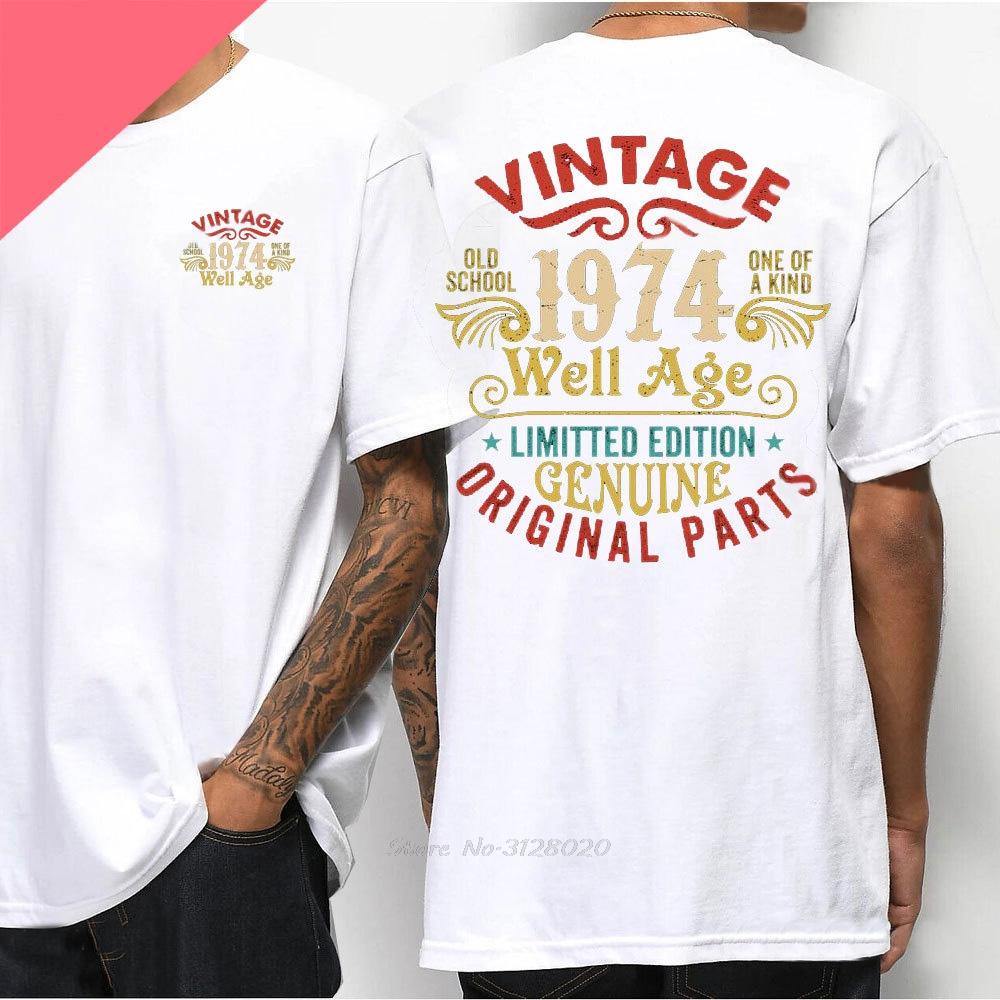 50th Birthday High Quality T Shirt Legends Were Born In 1974 Vintage 50 Years Old TShirt Left Chest Full Back Tshirt Men Tees S
50th Birthday High Quality T Shirt Legends Were Born In 1974 Vintage 50 Years Old TShirt Left Chest Full Back Tshirt Men Tees S