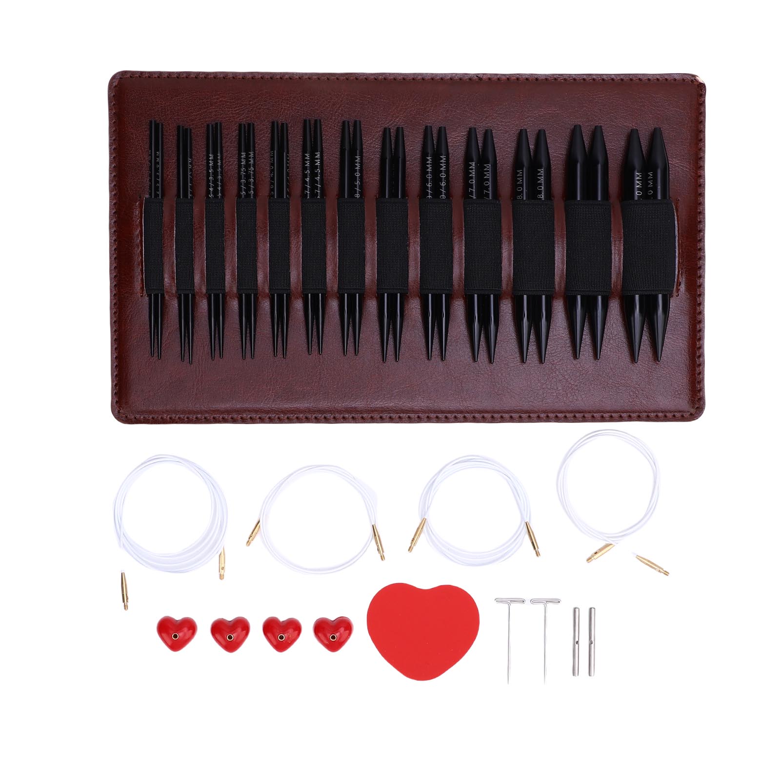 Круговые сменные наборы спиц Черный алюминий для свитера 13 пар 3 мм 10 мм
Круговые сменные наборы спиц Черный алюминий для свитера 13 пар 3 мм 10 мм