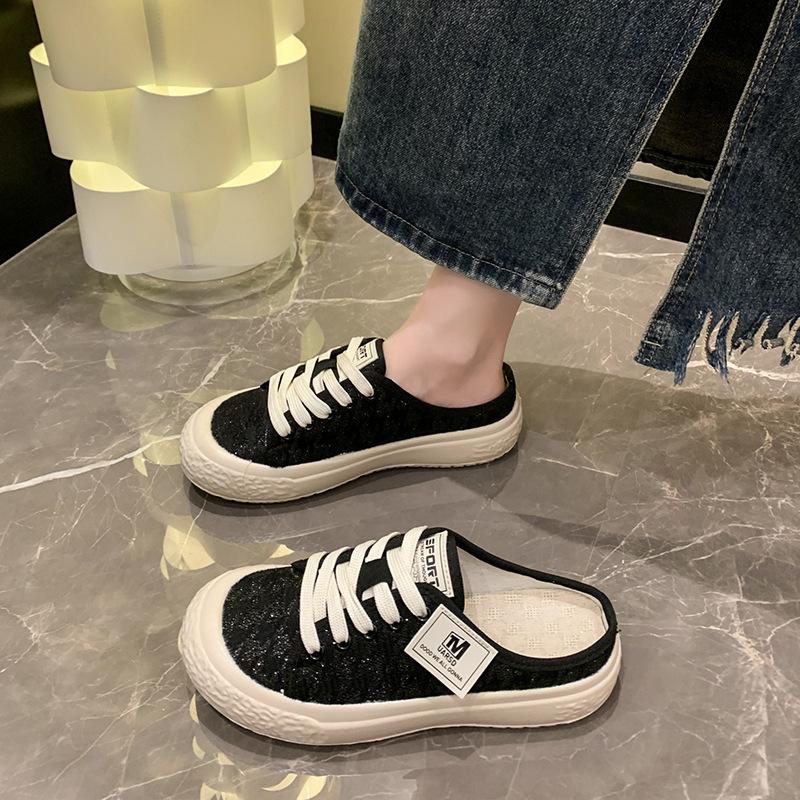 Baotou half slippers women s new spring and summer outer wear old Beijing cloth shoes without heels women s cloth drag casual one pedal 41 білий
Baotou half slippers women s new spring and summer outer wear old Beijing cloth shoes without heels women s cloth drag casual one pedal 41 білий