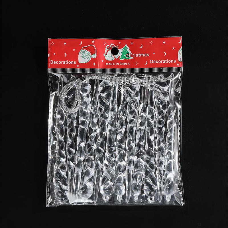 12Pcs 13cm Christmas Simulation Ice Xmas Tree Hanging Ornament Fake Icicle Winter Party Christmas New Year Decoration Supplies
12Pcs 13cm Christmas Simulation Ice Xmas Tree Hanging Ornament Fake Icicle Winter Party Christmas New Year Decoration Supplies