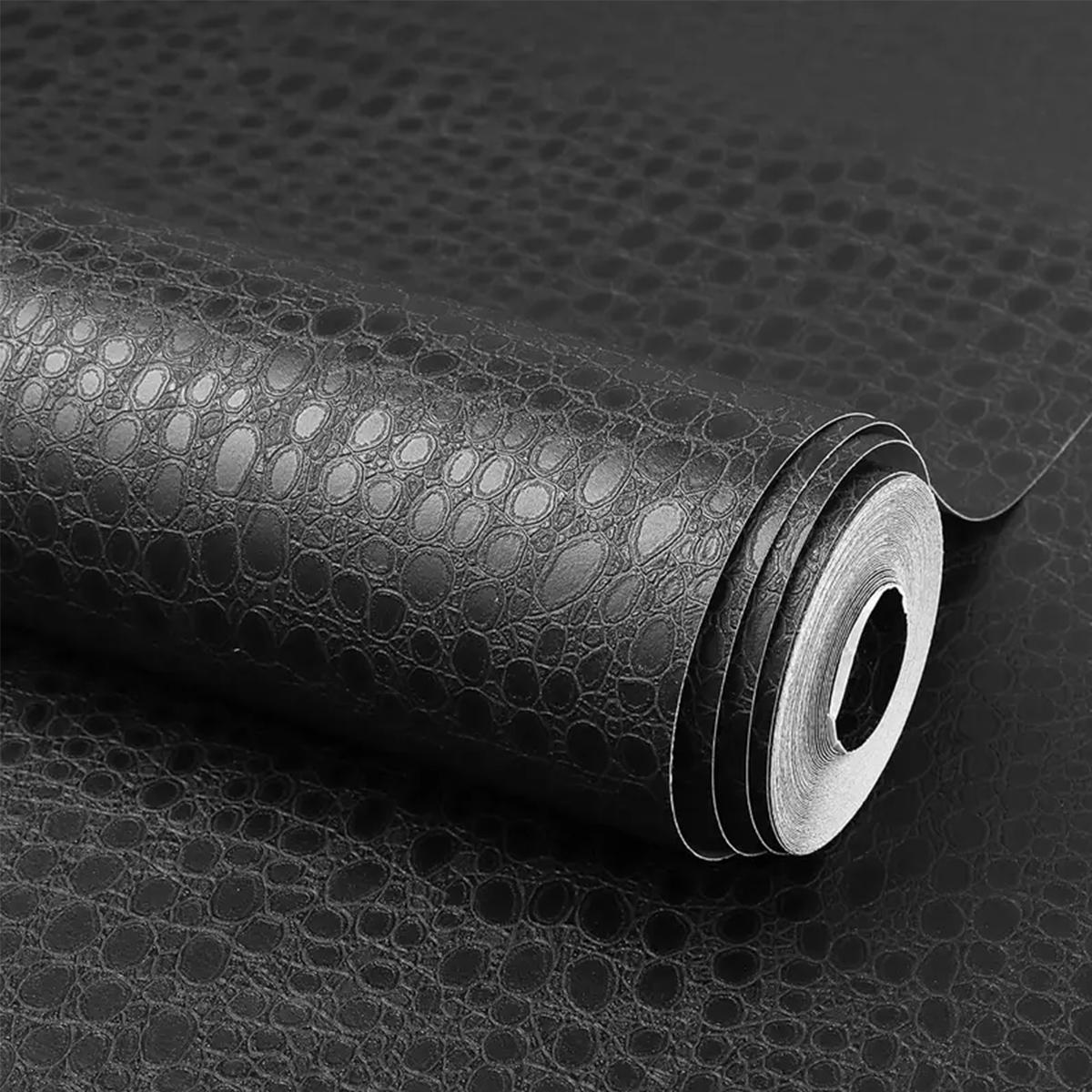 Black Peel and Stick Wallpaper 17.3 x 118 Removable Crocodile Wallpaper Embossed Contact Paper Textured Wall Paper for Cabine 40x100cm
Black Peel and Stick Wallpaper 17.3 x 118 Removable Crocodile Wallpaper Embossed Contact Paper Textured Wall Paper for Cabine 40x100cm