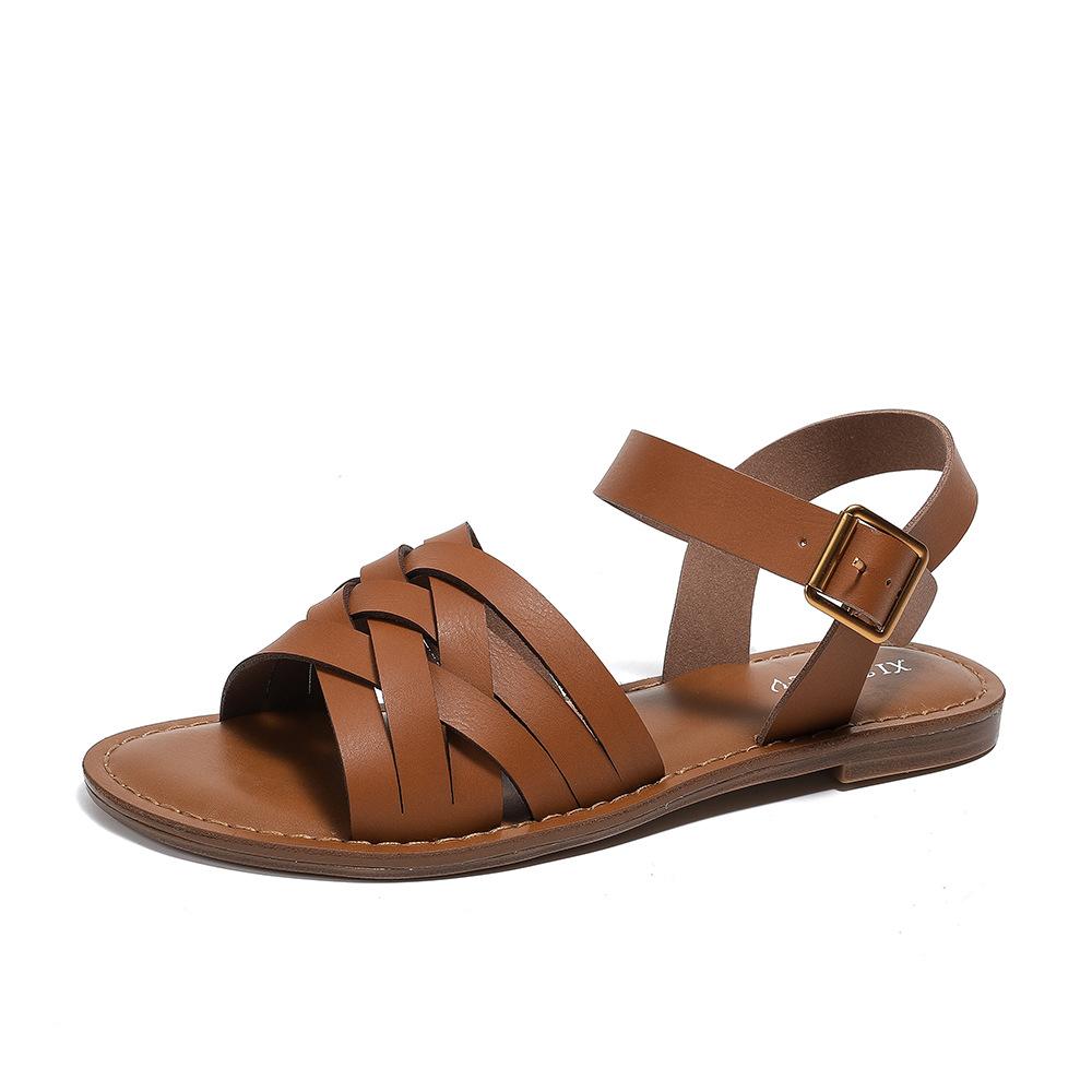 Flat Sandals Women s Summer Simple Cross Strap Comfortable Flat Versatile Roman Beach Shoes 36
Flat Sandals Women s Summer Simple Cross Strap Comfortable Flat Versatile Roman Beach Shoes 36