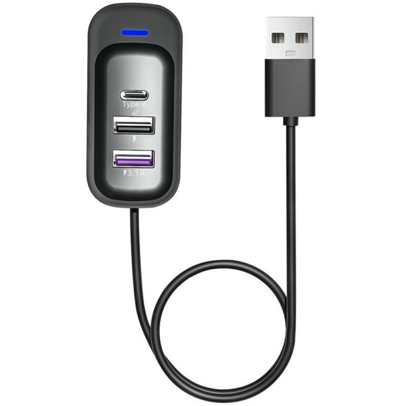 Y1 Type-C and Dual USB Car Rear Seat Charger Fast Charging Adapter with 1m Extension Cable
Y1 Type-C and Dual USB Car Rear Seat Charger Fast Charging Adapter with 1m Extension Cable