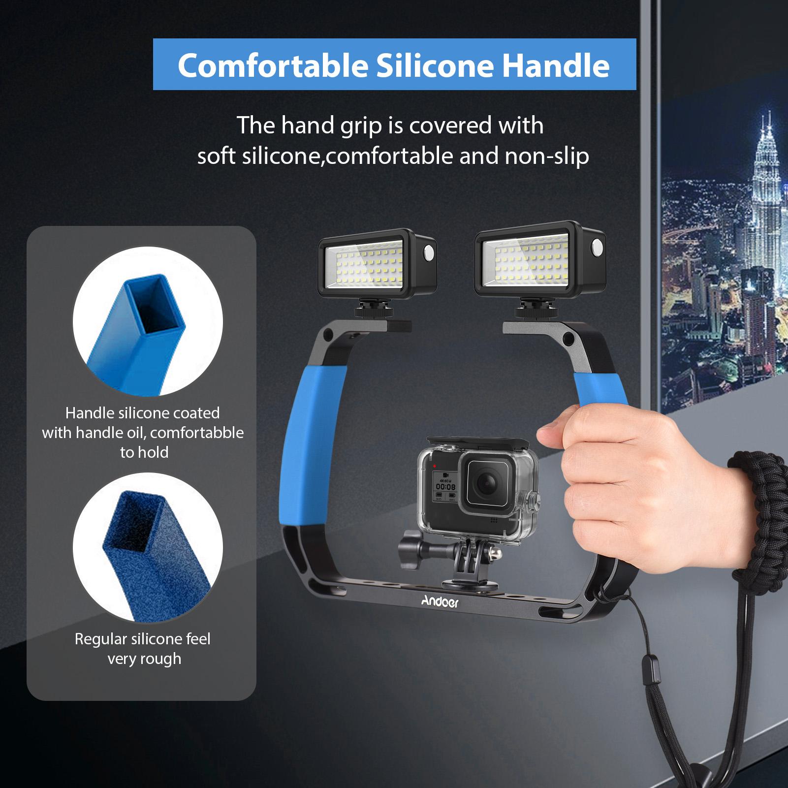 Andoer Спортивная камера Подводный дайвинг риг Ручной стабилизатор для экшн-камеры Клетка Риг для дайвинга с креплениями «холодный башмак» синий
Andoer Спортивная камера Подводный дайвинг риг Ручной стабилизатор для экшн-камеры Клетка Риг для дайвинга с креплениями «холодный башмак» синий