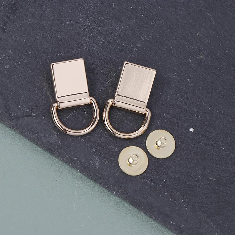 2 шт. Металлическое D-образное кольцо для сумки, боковые пряжки с винтами, кожаный ремешок для сумки, застежка-крючок, аксессуары для поделок своими руками золотой