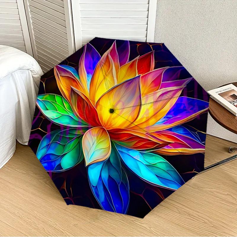 1PC Lotus Flower Mandala Automatic 8-Bone Folding Umbrella - Durable Polyester & Iron Frame,Userfriendly Operation yy250929125
1PC Lotus Flower Mandala Automatic 8-Bone Folding Umbrella - Durable Polyester & Iron Frame,Userfriendly Operation yy250929125
