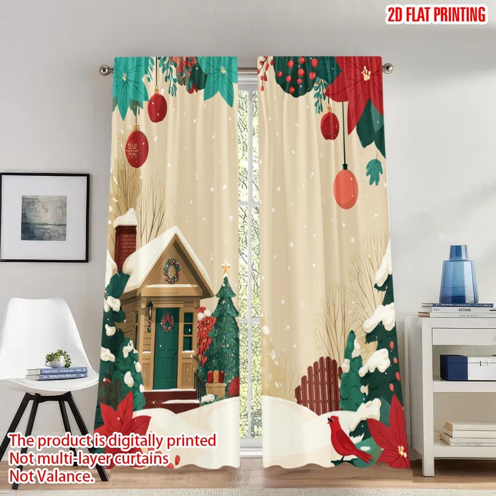 Flat Printing Christmas Hot Curtains Cozy Cabin Snow Falling Digital Printed Polyester Drapes Party Curtain Set Of 2 Classic Made Washable W100*H70(CM)-Rod Pocket&1PCS
Flat Printing Christmas Hot Curtains Cozy Cabin Snow Falling Digital Printed Polyester Drapes Party Curtain Set Of 2 Classic Made Washable W100*H70(CM)-Rod Pocket&1PCS