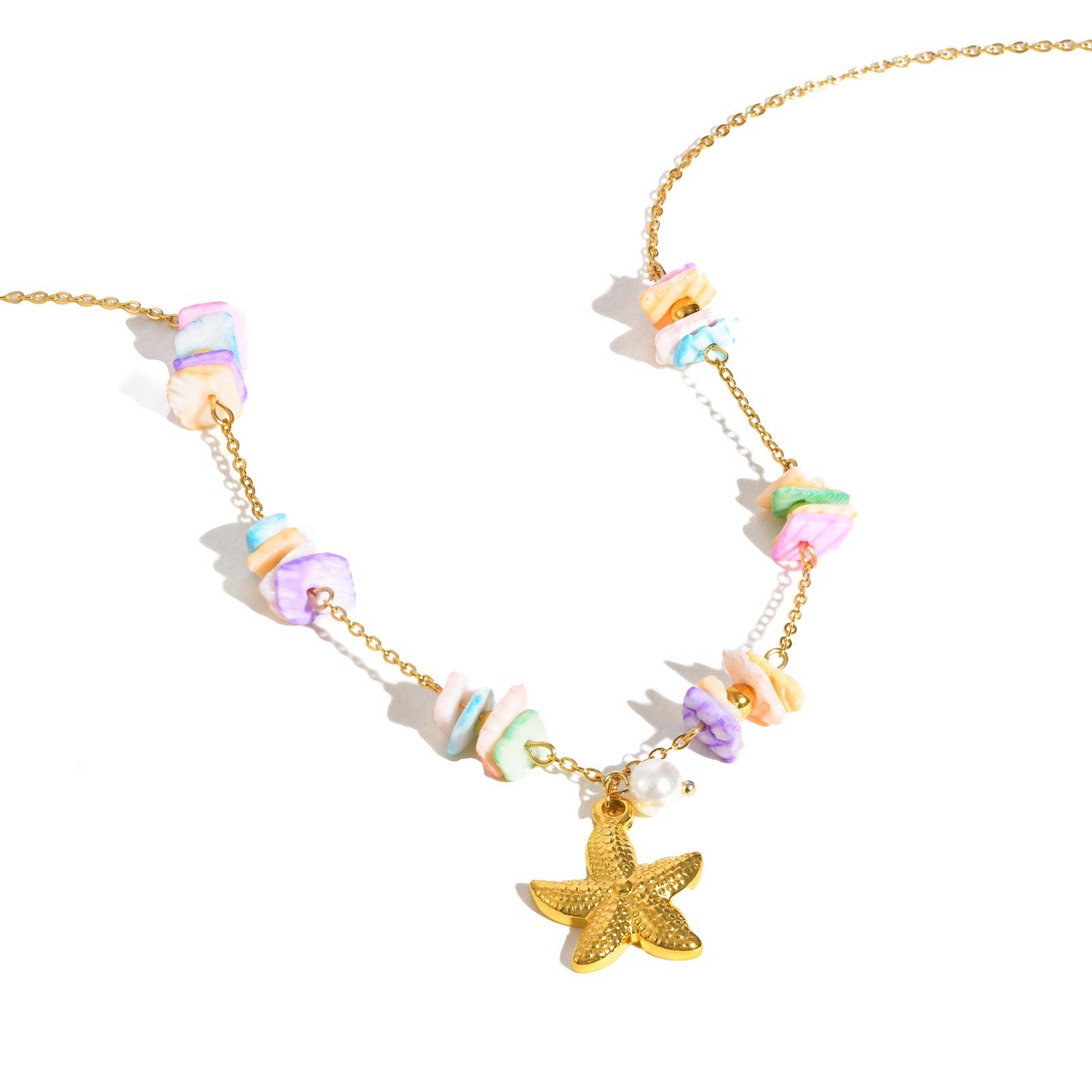 Colorful Square Sheet Starfish Necklace for Women,Stainless Steel Gold Color Summer Necklaces,Ocean Style Jewelry Gifts
Colorful Square Sheet Starfish Necklace for Women,Stainless Steel Gold Color Summer Necklaces,Ocean Style Jewelry Gifts
