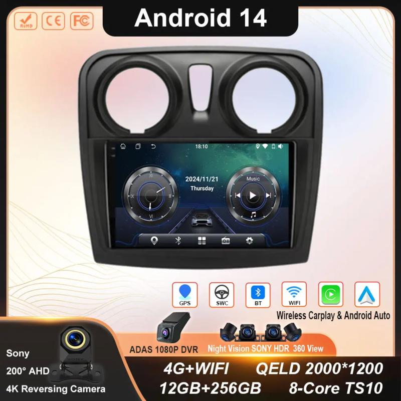 Android 14 Carplay Auto для Renault Logan 2 Sandero 2 2012 - 2016 2017 2018 2019 Автомобильный радиоприемник Мультимедийный плеер Стерео GPS WIFI DPS
Android 14 Carplay Auto для Renault Logan 2 Sandero 2 2012 - 2016 2017 2018 2019 Автомобильный радиоприемник Мультимедийный плеер Стерео GPS WIFI DPS