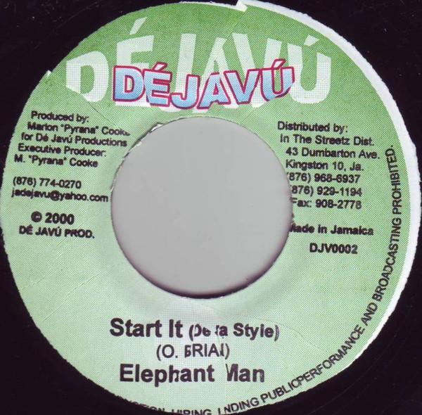 7inch Record ELEPHANT MAN - Start It DJV0002 Déjavú 2000 Jamaica Reggae, Ska & Dub Used
7inch Record ELEPHANT MAN - Start It DJV0002 Déjavú 2000 Jamaica Reggae, Ska & Dub Used