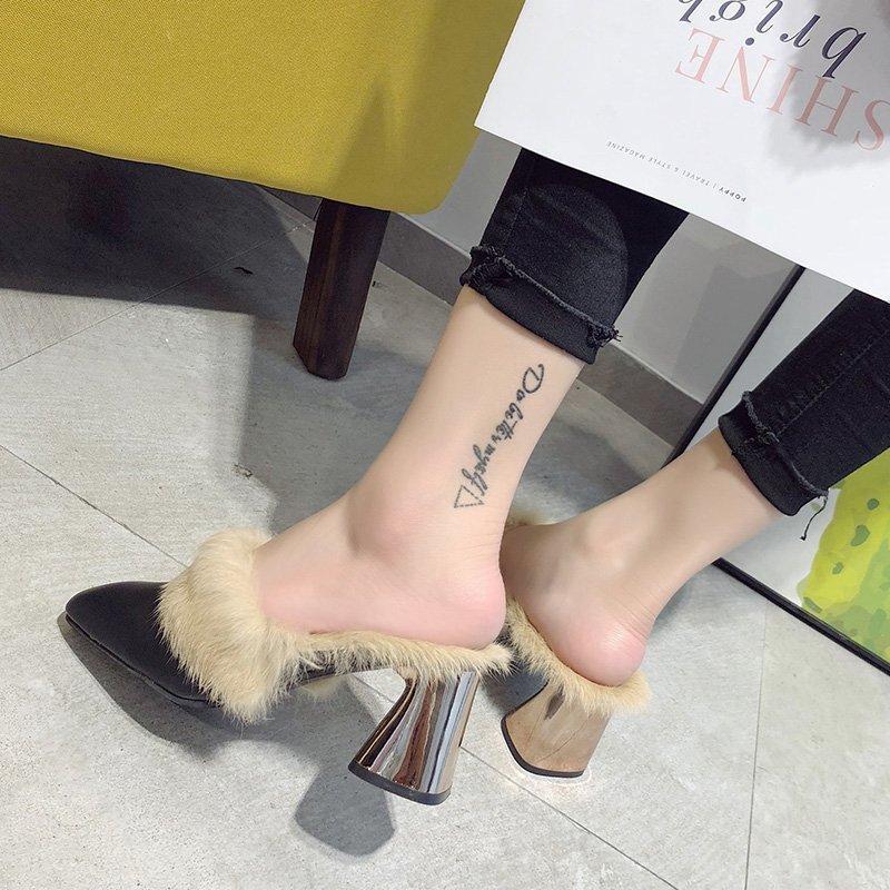 2025 autumn and winter new thick heel fluffy half slippers women s outerwear bag head high heel slippers Internet celebrity middle heel muller shoes 35
2025 autumn and winter new thick heel fluffy half slippers women s outerwear bag head high heel slippers Internet celebrity middle heel muller shoes 35