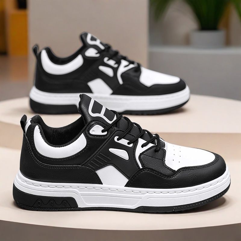 Весенняя мужская обувь 2025 новая дышащая маленькая белая обувь мужская трендовая универсальная на толстой подошве низкие спортивные туфли повседневные кеды 39