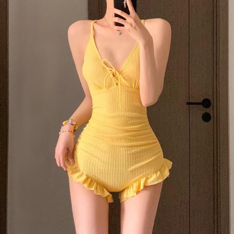 Fashion Year One-piece Solid Color Swimsuit Small Breasts Gathering Long Sleeve Blouse Cover Meat Hot Spring Vacation L жовтий
Fashion Year One-piece Solid Color Swimsuit Small Breasts Gathering Long Sleeve Blouse Cover Meat Hot Spring Vacation L жовтий