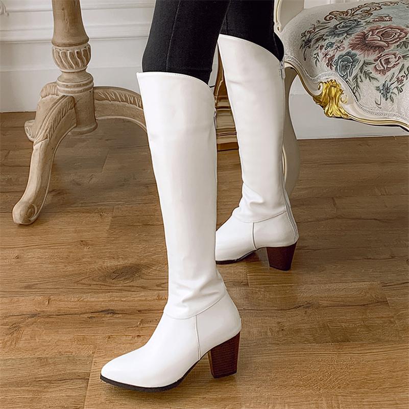 Meotina Women Knee High Long Boots Pointed Toe Thick High Heels Zipper Gogo Boots Ladies Fashion Shoes Autumn Winter Black White 46 39 чорний
Meotina Women Knee High Long Boots Pointed Toe Thick High Heels Zipper Gogo Boots Ladies Fashion Shoes Autumn Winter Black White 46 39 чорний