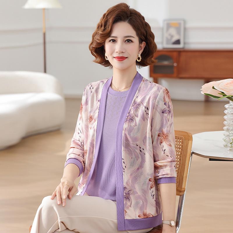 Elegant Knitted Cardigan Set for Moms: Stylish, Loose Outerwear for Spring & Autumn 2XL (115-125 jin) фиолетовый
Elegant Knitted Cardigan Set for Moms: Stylish, Loose Outerwear for Spring & Autumn 2XL (115-125 jin) фиолетовый