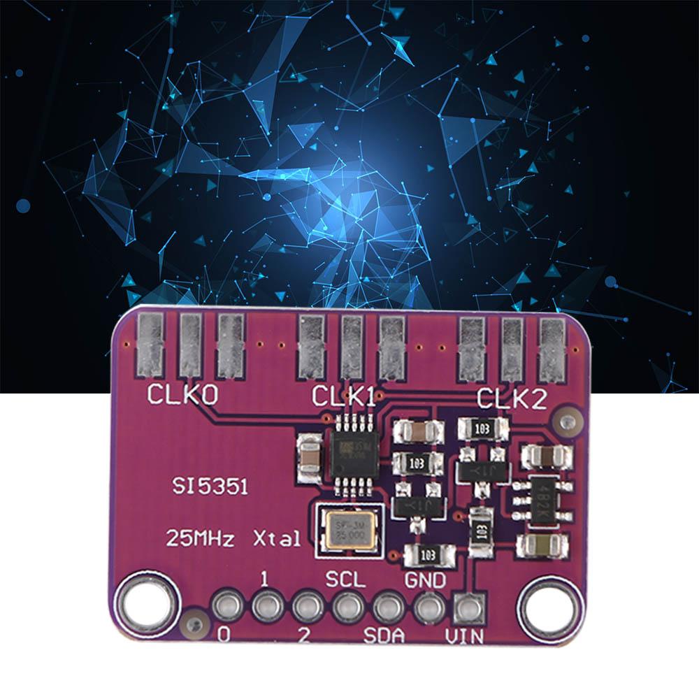 Wave Frequency 8KHz-160MHz I2C Clock DC 3V-5V Board Module Clock Generator Si5351A Signal Generator фіолетовий
Wave Frequency 8KHz-160MHz I2C Clock DC 3V-5V Board Module Clock Generator Si5351A Signal Generator фіолетовий