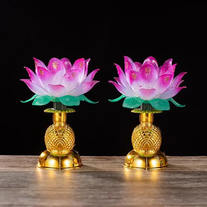 2PCS/LOT New Chinese Acrylic Lotus Candlestick Home Furnishing Plug in Guanyin Changming Candlestick Feng Shui Buddhism
2PCS/LOT New Chinese Acrylic Lotus Candlestick Home Furnishing Plug in Guanyin Changming Candlestick Feng Shui Buddhism