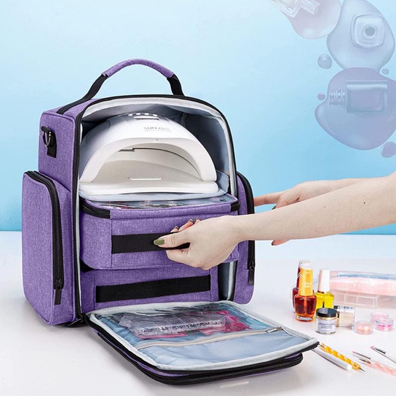 Double Layer Nail Polish Organizer Bag with 2 Removable Pouches and Tools Storage Sections Type A
Double Layer Nail Polish Organizer Bag with 2 Removable Pouches and Tools Storage Sections Type A