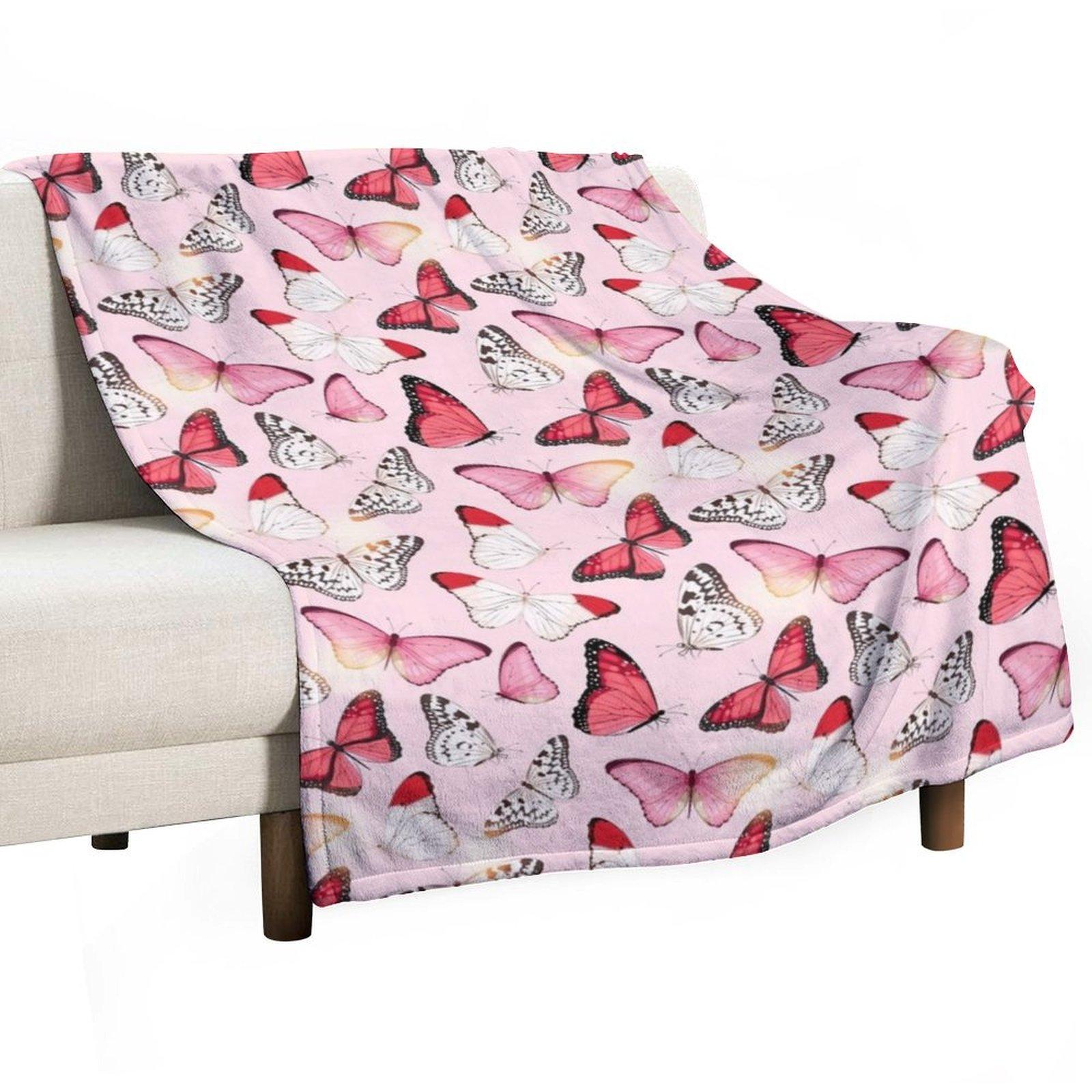 Pretty Pink Butterflies Throw Blanket Sofa Quilt Soft Plush Plaid Quilt Large Blankets 30x40in
Pretty Pink Butterflies Throw Blanket Sofa Quilt Soft Plush Plaid Quilt Large Blankets 30x40in