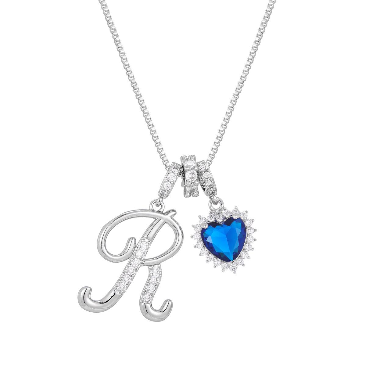 Blue Zircon Heart Necklace with 26 Letter Charm – Retro Light Luxury Women s Jewelry
Blue Zircon Heart Necklace with 26 Letter Charm – Retro Light Luxury Women s Jewelry