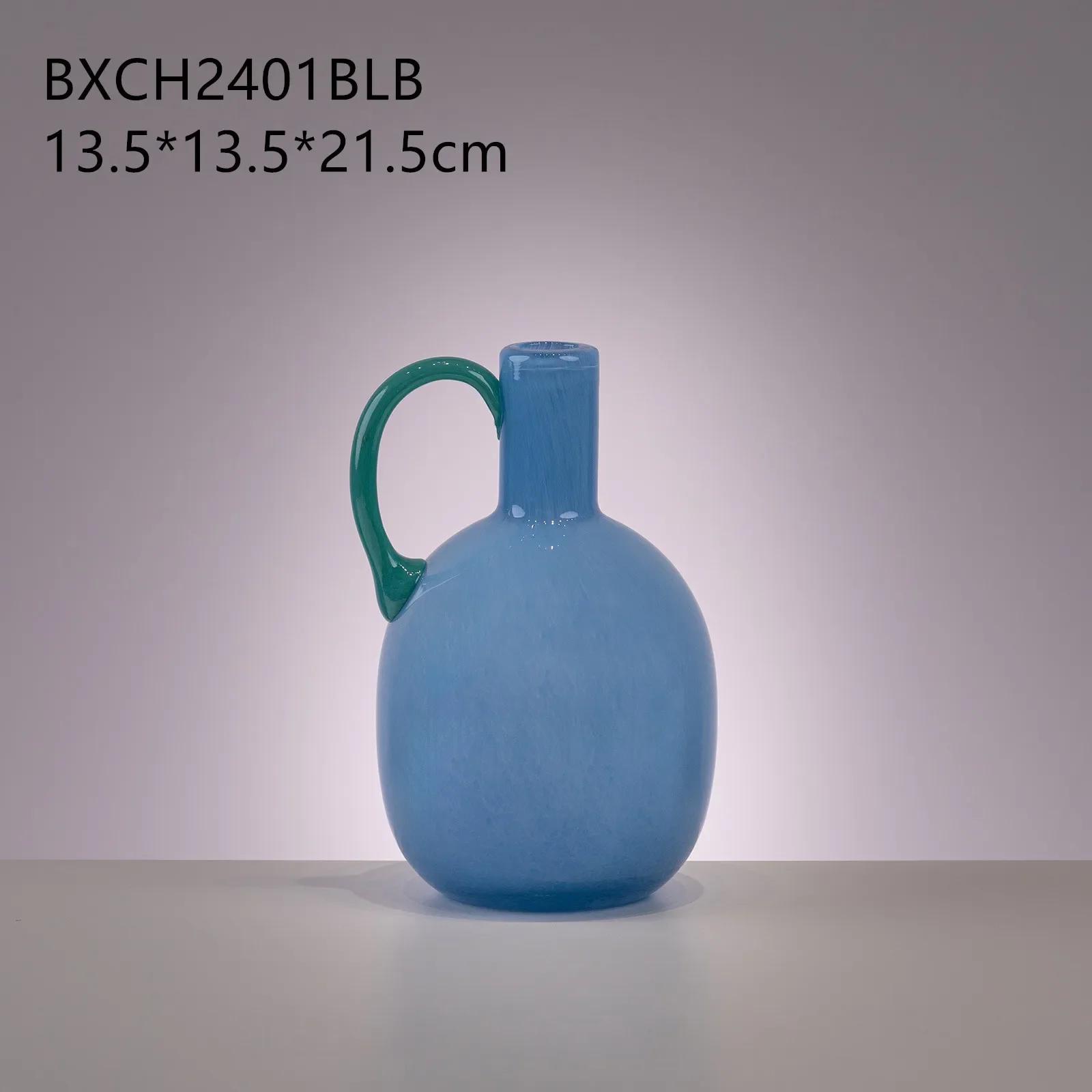 Single Ear Glass Vase Atmosphere Desktop TV Cabinet Soft Decoration Hotel Decoration Hydroponic Color Bottle
Single Ear Glass Vase Atmosphere Desktop TV Cabinet Soft Decoration Hotel Decoration Hydroponic Color Bottle