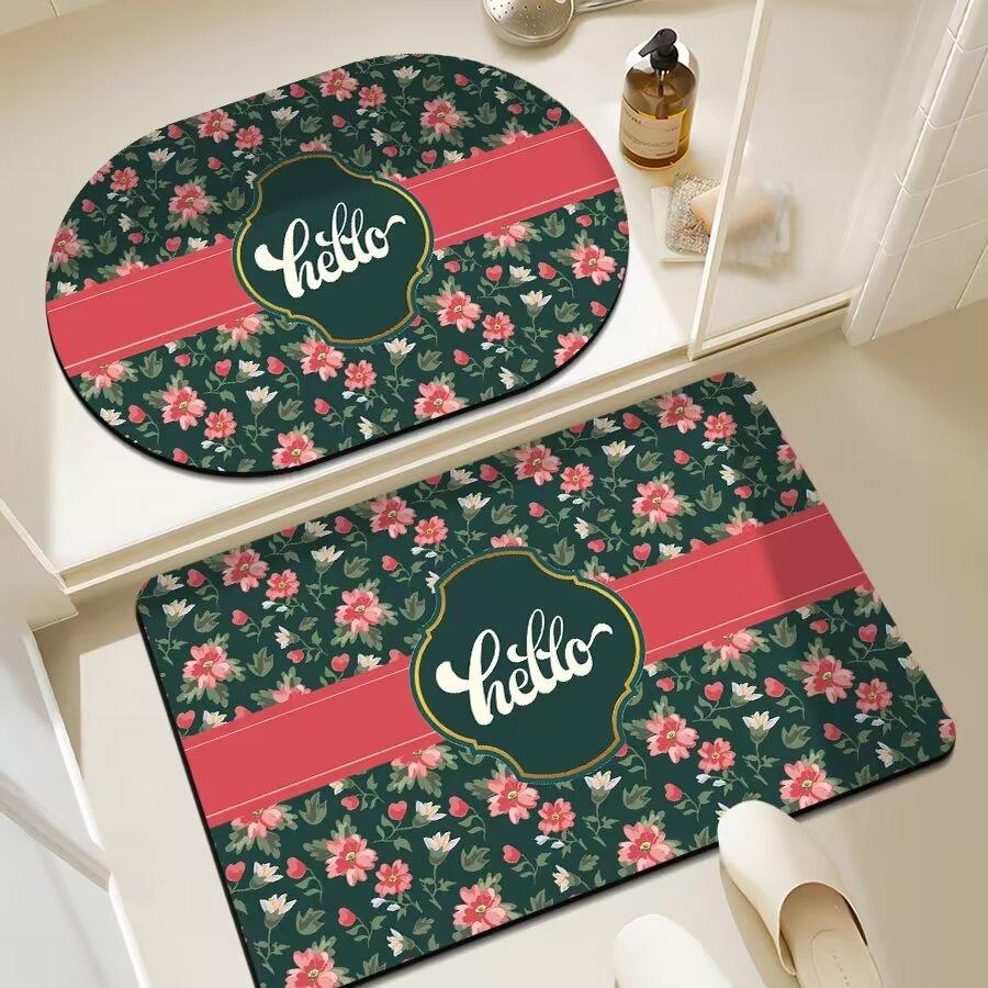 Bathroom Floor Mats Bathroom Water Absorption Quick Drying Dirt Resistant Anti Slip Foot Mats Diatom Mud Soft Foot Mats W2379WW-40*60cm
Bathroom Floor Mats Bathroom Water Absorption Quick Drying Dirt Resistant Anti Slip Foot Mats Diatom Mud Soft Foot Mats W2379WW-40*60cm