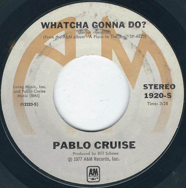 7inch Record PABLO CRUISE - Whatcha Gonna Do AM1920 A&M Records 1977 US Rock Used
7inch Record PABLO CRUISE - Whatcha Gonna Do AM1920 A&M Records 1977 US Rock Used