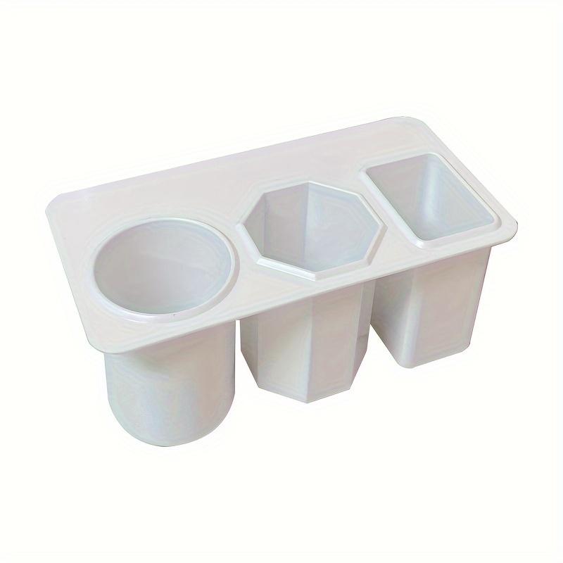 Plastic Desk Organizer with 3 Compartments, Stick-On Storage Box, Large Capacity for Makeup Brushe, Lipstick, Pen, Home Office
Plastic Desk Organizer with 3 Compartments, Stick-On Storage Box, Large Capacity for Makeup Brushe, Lipstick, Pen, Home Office