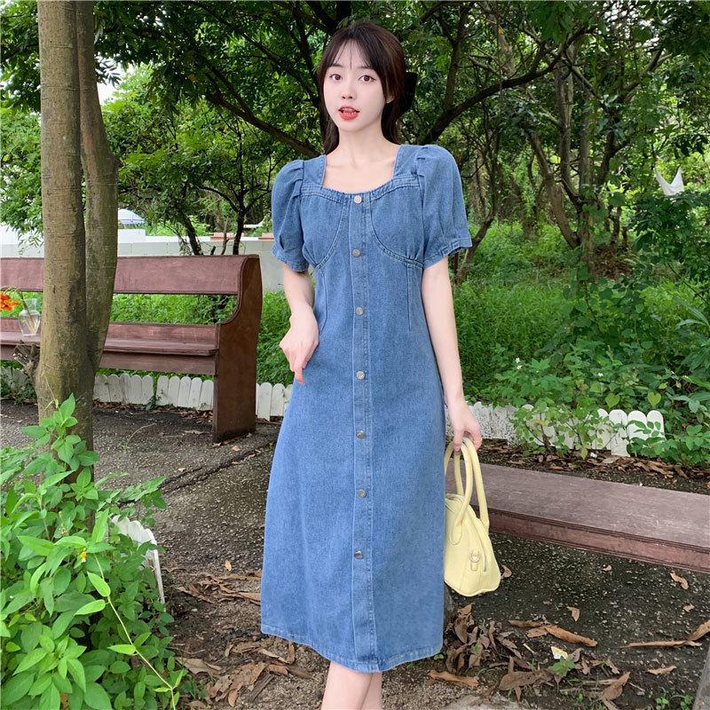 Women s Plus Size Slimming Denim Bubble Sleeve Dress - Summer Waist-Cinching Suspender Skirt 3XL (suggested 70-80 kg)
Women s Plus Size Slimming Denim Bubble Sleeve Dress - Summer Waist-Cinching Suspender Skirt 3XL (suggested 70-80 kg)