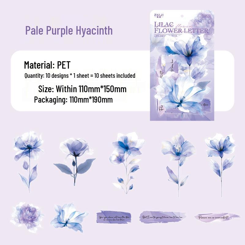 Paper-like White Ink PET Sticker Pack: Clear Dream Flower Island Series, 6 Designs, 10 Sheets, Colorful Floral DIY Base Stickers
Paper-like White Ink PET Sticker Pack: Clear Dream Flower Island Series, 6 Designs, 10 Sheets, Colorful Floral DIY Base Stickers
