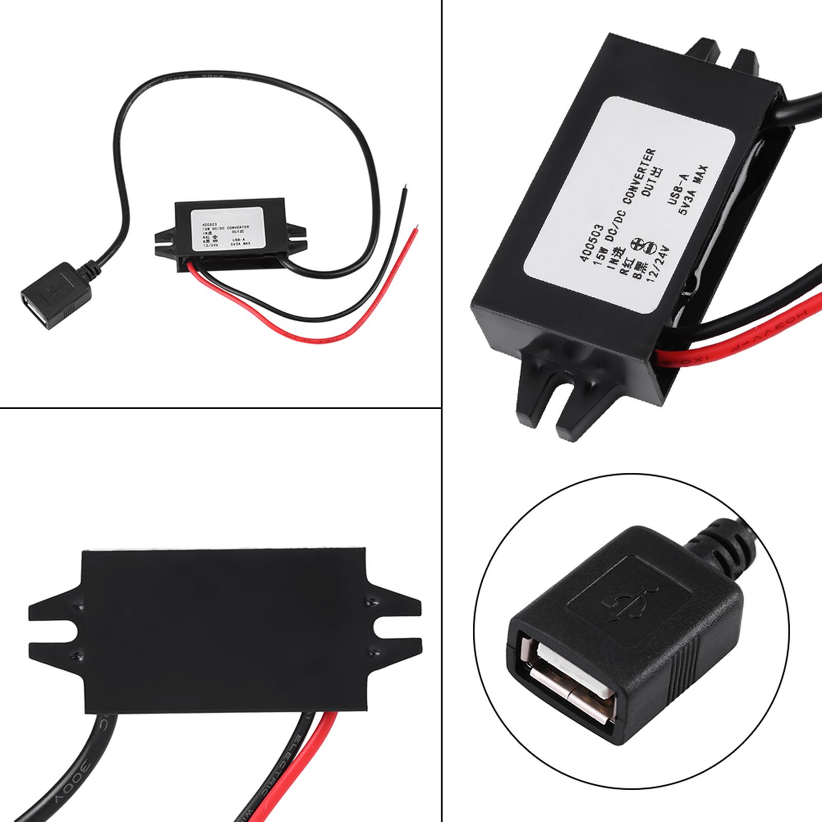 Перехідний адаптер 12 В/24 В на USB 5 В 3 А з кабелем і дротами - регулятор напруги United States
Перехідний адаптер 12 В/24 В на USB 5 В 3 А з кабелем і дротами - регулятор напруги United States