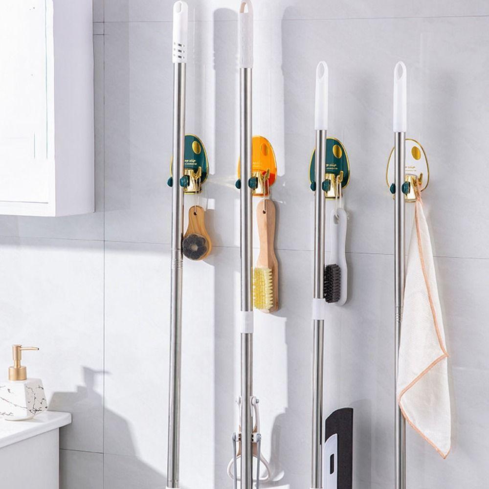 Wall Mounted Mop Clip Rack Plastic Brush Broom Organizer Practical Broom Hanger for Bathroom
Wall Mounted Mop Clip Rack Plastic Brush Broom Organizer Practical Broom Hanger for Bathroom