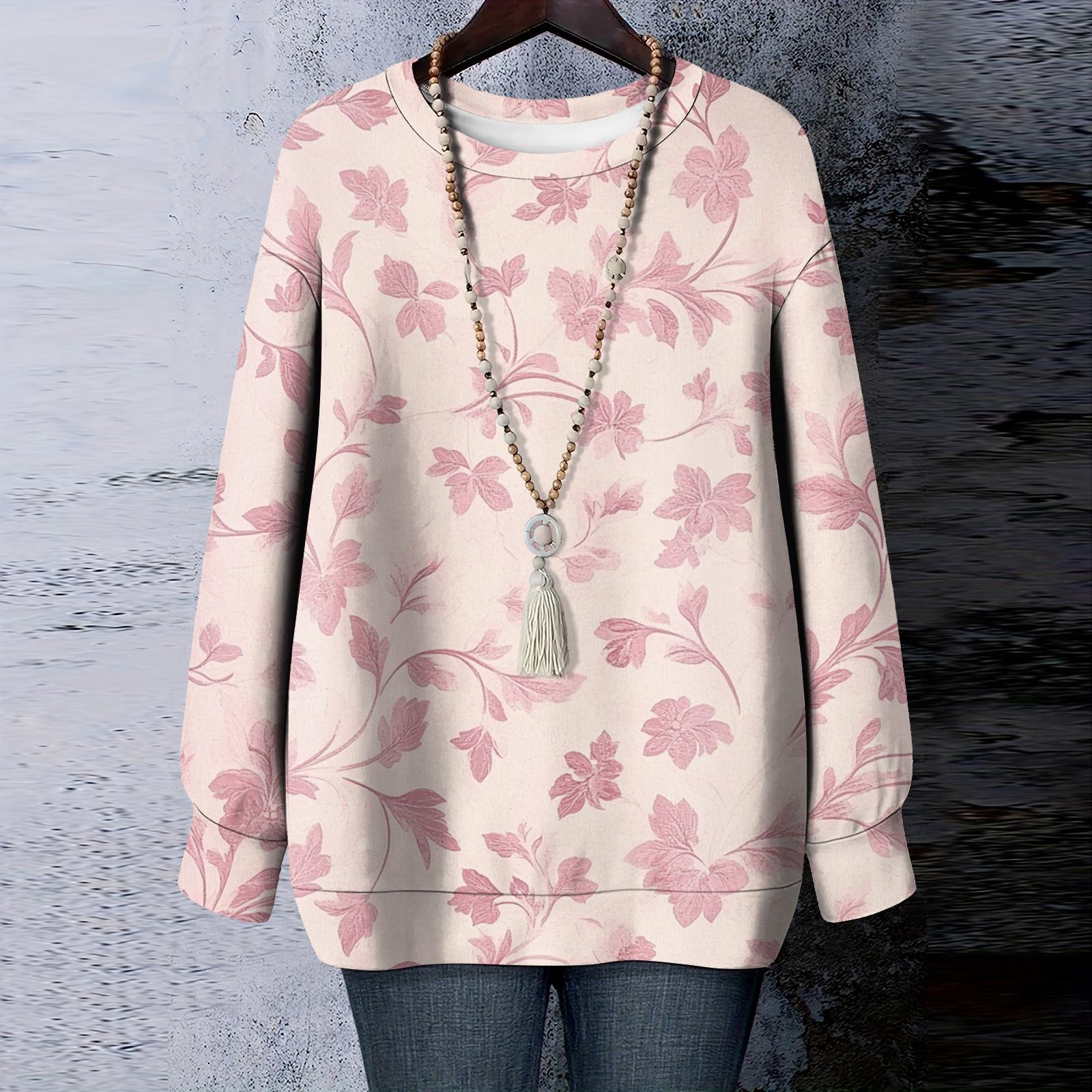 Женская футболка с цветочным принтом, круглым вырезом и длинными рукавами, свитшот L розовый
Женская футболка с цветочным принтом, круглым вырезом и длинными рукавами, свитшот L розовый