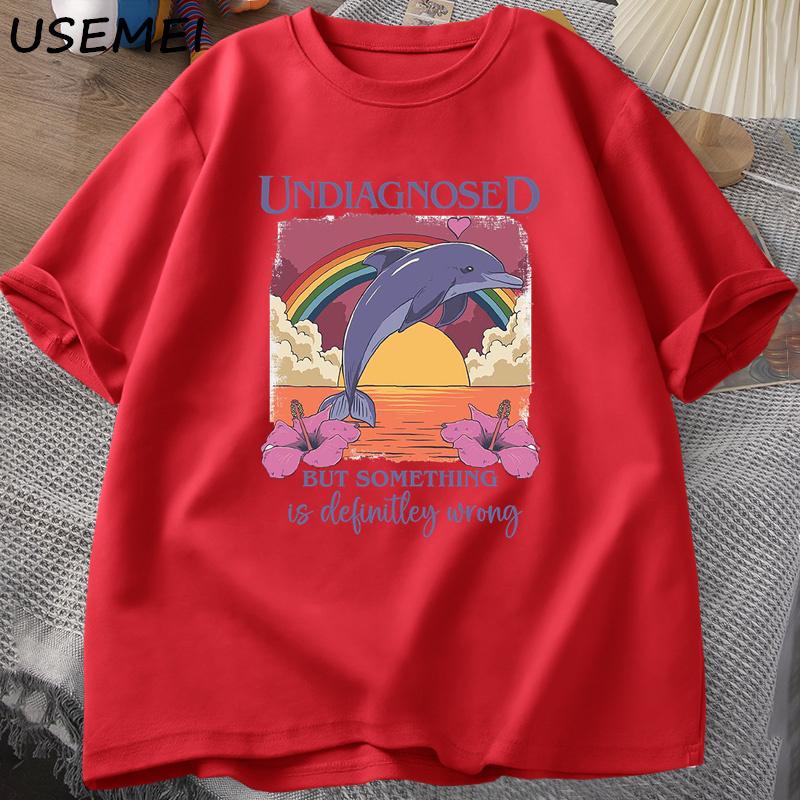 Undiagnosed Dolphin Tshirt But Something Is Wrong Funny Dolphin Rainbow Printed TShirt Unisex Women Cotton Short Sleeve Clothing S
Undiagnosed Dolphin Tshirt But Something Is Wrong Funny Dolphin Rainbow Printed TShirt Unisex Women Cotton Short Sleeve Clothing S