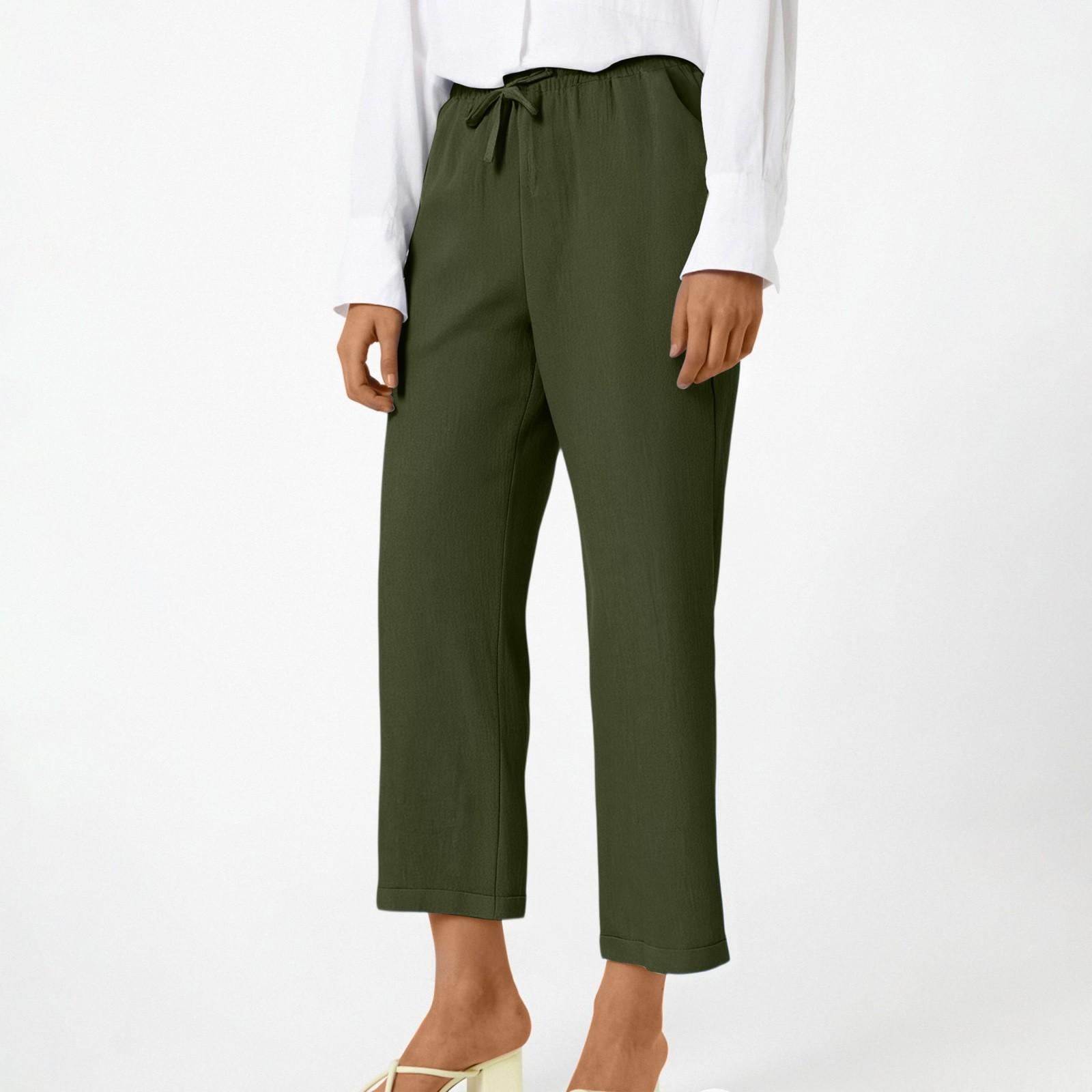 Women s Color Pants With Elastic Waistband, Straight Leg, Loose Casual Cropped Pants L
Women s Color Pants With Elastic Waistband, Straight Leg, Loose Casual Cropped Pants L