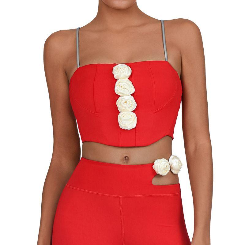 Yoga Vest for Women with Chest Pad Three-Dimensional Rose Flower High Elastic Quick-Drying Sports Fitness Spaghetti Strap Spaghetti Strap Bra Elastic Burgundy M
Yoga Vest for Women with Chest Pad Three-Dimensional Rose Flower High Elastic Quick-Drying Sports Fitness Spaghetti Strap Spaghetti Strap Bra Elastic Burgundy M