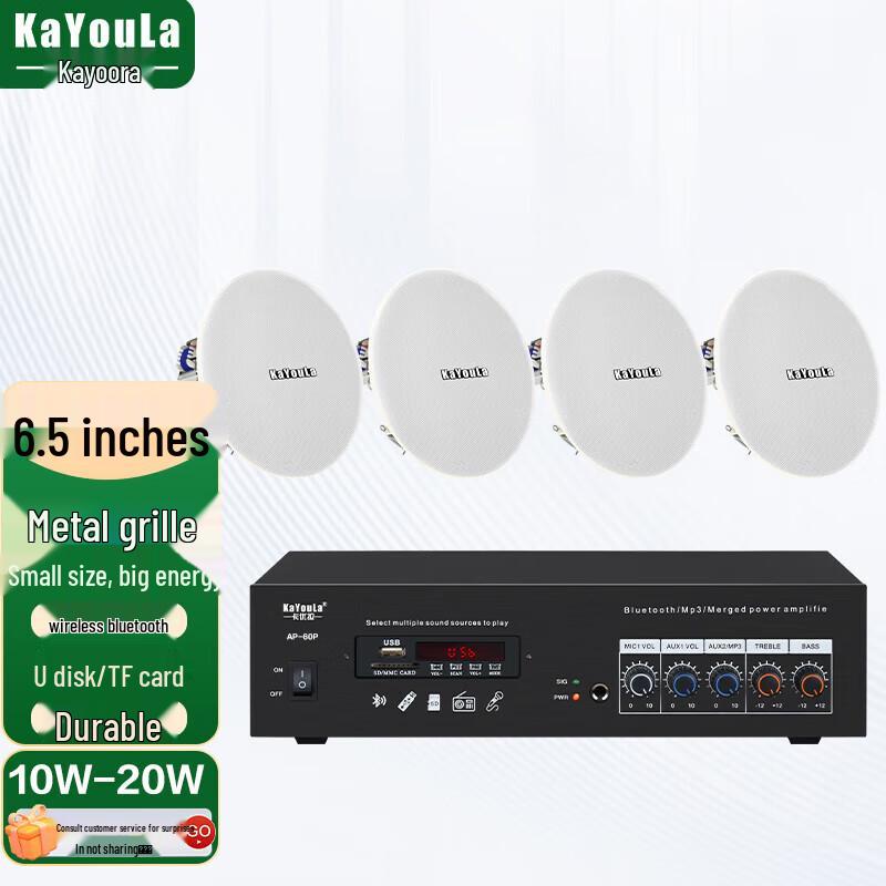 KaYouLa 6.5-inch Conference Ceiling Speaker Set (CN version)
KaYouLa 6.5-inch Conference Ceiling Speaker Set (CN version)
