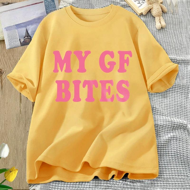 My Gf Bites Tshirt Funny Male Girlfriend Tshirt Couple Cotton Short Sleeve Tees Fashion Summer O Neck T Shirt Women Clothing 4XL
My Gf Bites Tshirt Funny Male Girlfriend Tshirt Couple Cotton Short Sleeve Tees Fashion Summer O Neck T Shirt Women Clothing 4XL