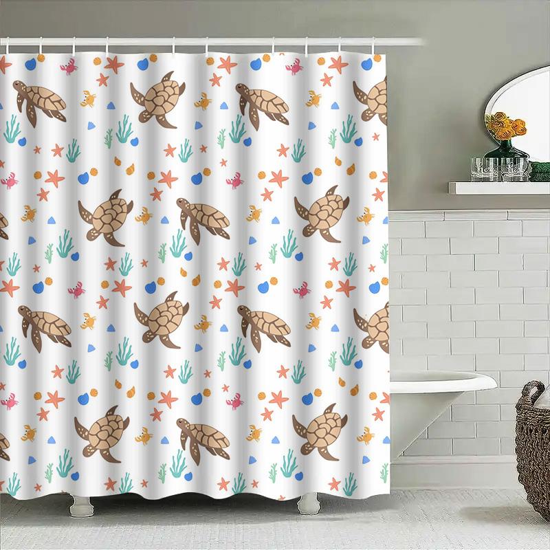 Marine Life Shower Curtain Sea Turtle Decor for Bathroom Waterproof Fabric with Turtles Coral Perfect Gift Idea 90x180cm
Marine Life Shower Curtain Sea Turtle Decor for Bathroom Waterproof Fabric with Turtles Coral Perfect Gift Idea 90x180cm