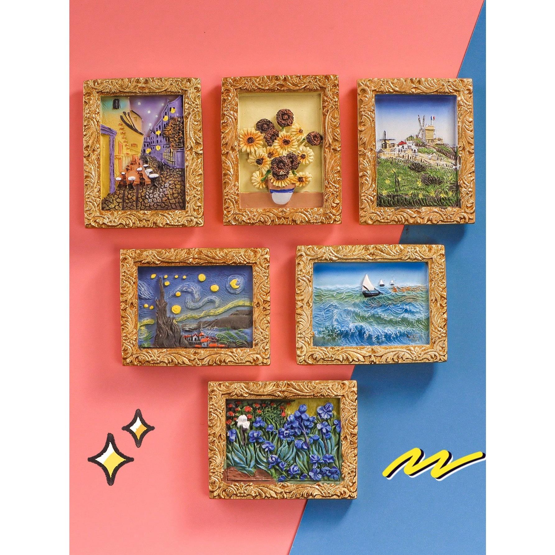 6pcs/1set Scenery Fridge Magnets, Van Gogh Creative Artwork, 3D Lenticular Decorative Stickers With Magnetic Backing For Refrigerators, Home Decor
6pcs/1set Scenery Fridge Magnets, Van Gogh Creative Artwork, 3D Lenticular Decorative Stickers With Magnetic Backing For Refrigerators, Home Decor