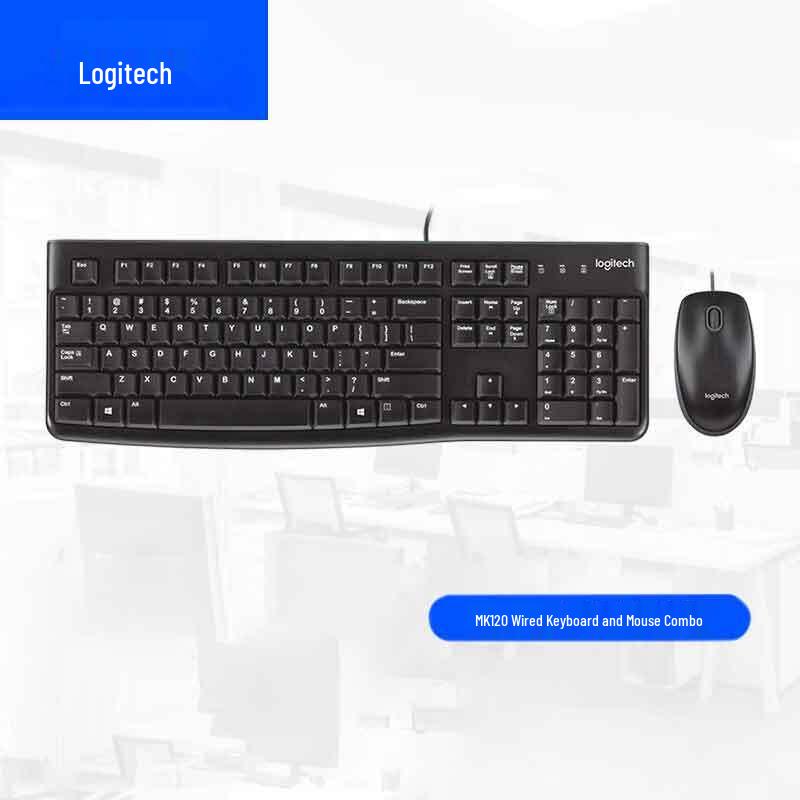 Logitech MK120 Wired Keyboard and Mouse Combo
Logitech MK120 Wired Keyboard and Mouse Combo