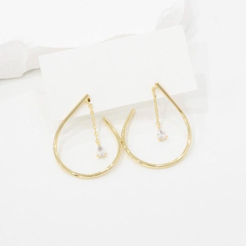 Women s Water Drop Open Ring Earrings A28400_Gold
Women s Water Drop Open Ring Earrings A28400_Gold