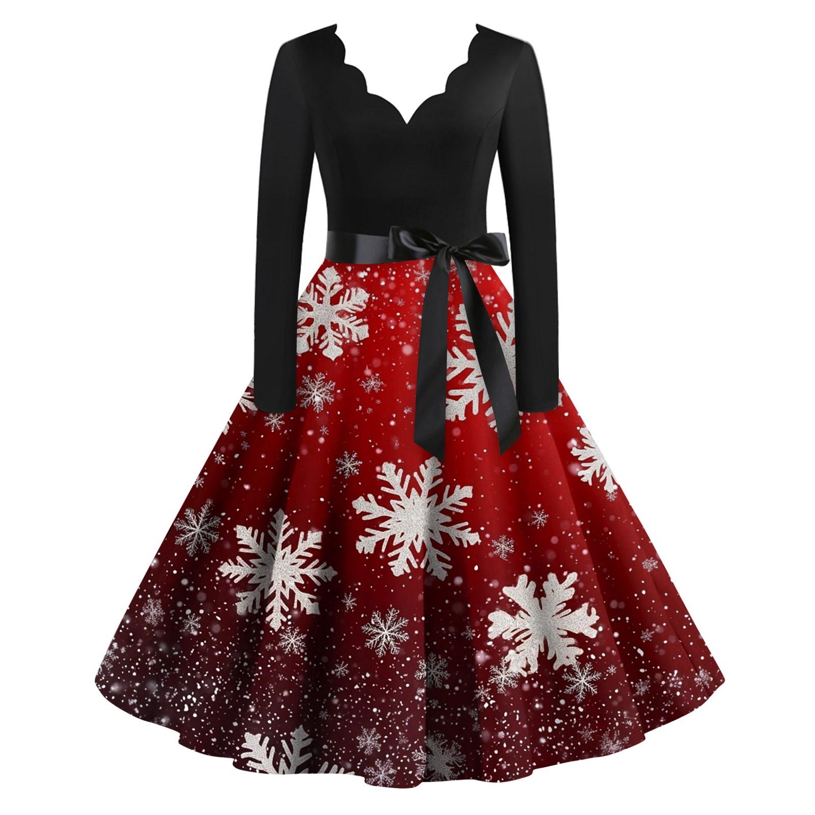 Женское повседневное модное рождественское платье с V-образным вырезом в винтажном стиле XXXXL киноварь
Женское повседневное модное рождественское платье с V-образным вырезом в винтажном стиле XXXXL киноварь