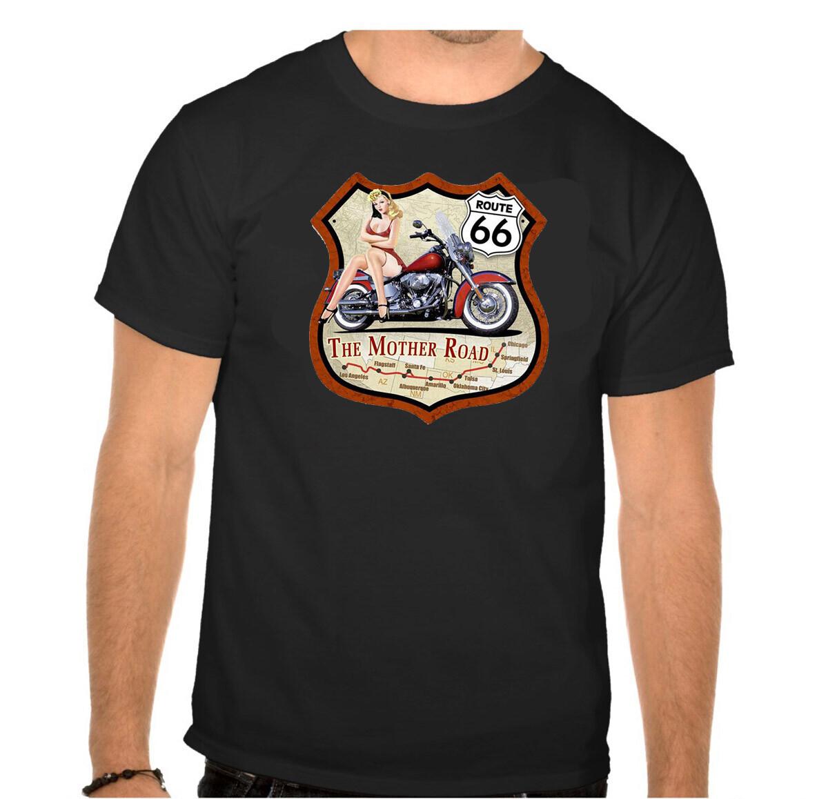 26 Route 66 Pin Up Bike Motorcycle Black T-Shirt -808- Unisex T-Shirt M
26 Route 66 Pin Up Bike Motorcycle Black T-Shirt -808- Unisex T-Shirt M