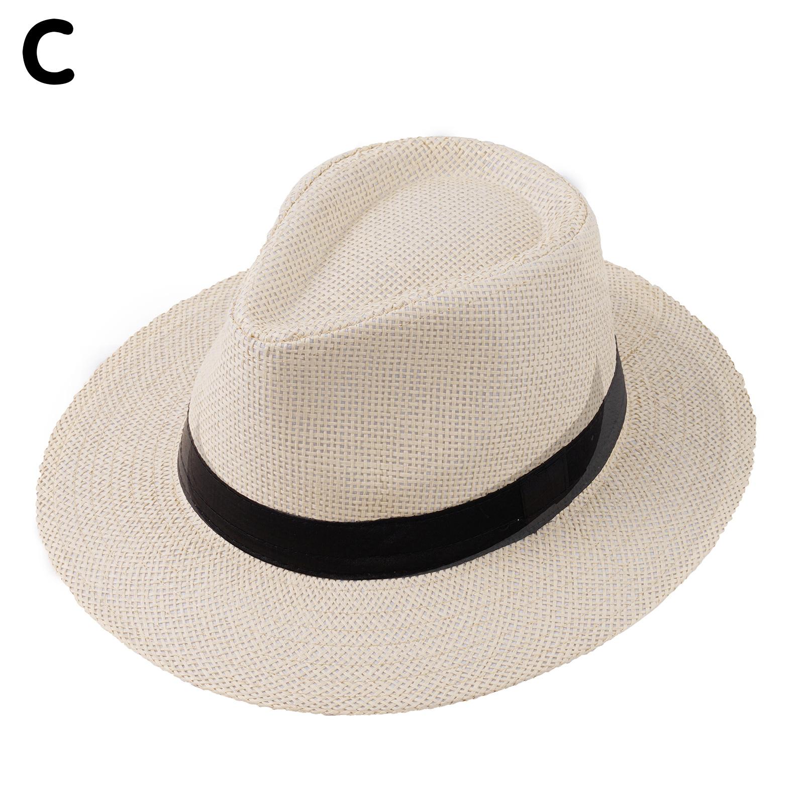 Fashion Men Natural Panama Straw Hat Summer Beach Sun Hat Solid Color Fedoras Ribbon Casual Cowboy Jazz Cap British Sun Hat
Fashion Men Natural Panama Straw Hat Summer Beach Sun Hat Solid Color Fedoras Ribbon Casual Cowboy Jazz Cap British Sun Hat