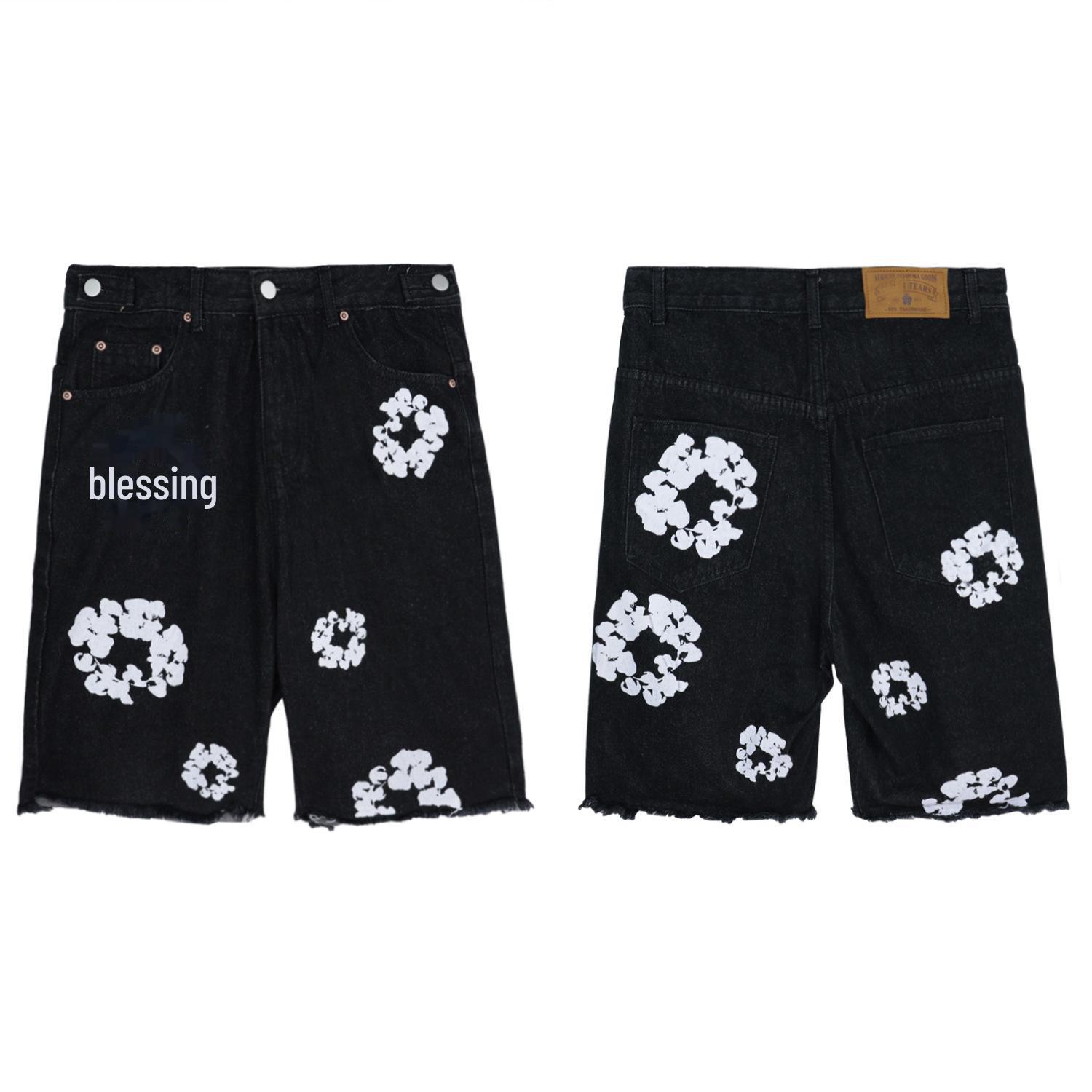 Высококачественные джинсовые шорты прямого кроя с узором «облако» из капока S
Высококачественные джинсовые шорты прямого кроя с узором «облако» из капока S