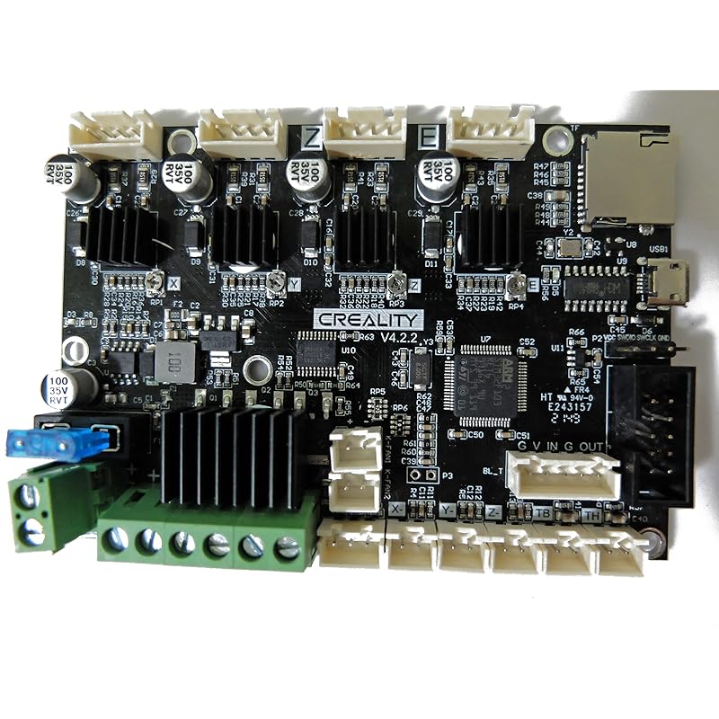 Creality Quiet motherboard V4.2.2 Ender 3 Pro v2 5 TMC2208 for driver STM32 32Bit / V2 Pro/Ender 5/ For Pro (custom and non-standard matching) repair
Creality Quiet motherboard V4.2.2 Ender 3 Pro v2 5 TMC2208 for driver STM32 32Bit / V2 Pro/Ender 5/ For Pro (custom and non-standard matching) repair